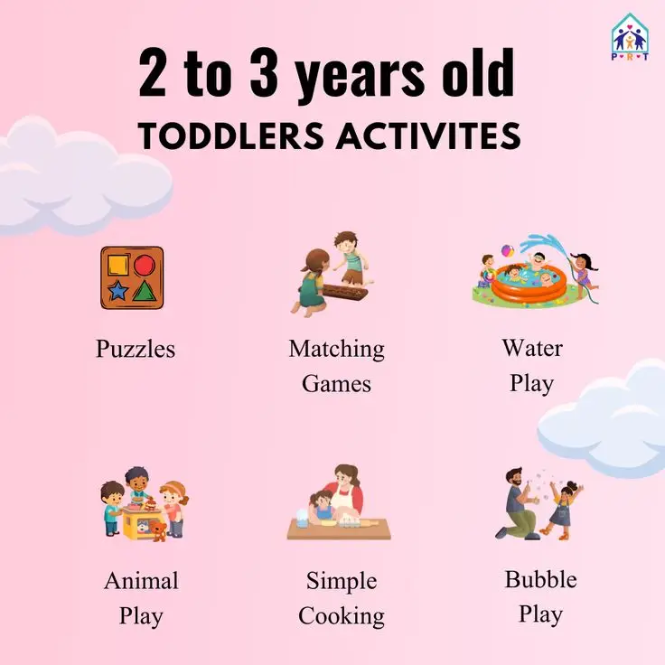 Home Activities for 2 to 3 year old toddlers printable learning worksheets