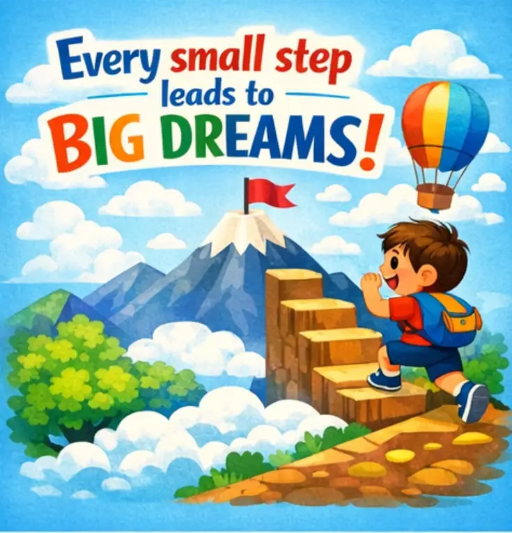 Home Every Small Step Leads to Big Dreams children's motivational book