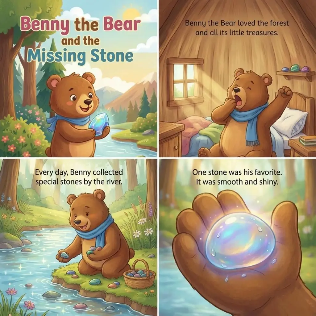 Home Benny the Bear children's storybook teaching kindness and courage