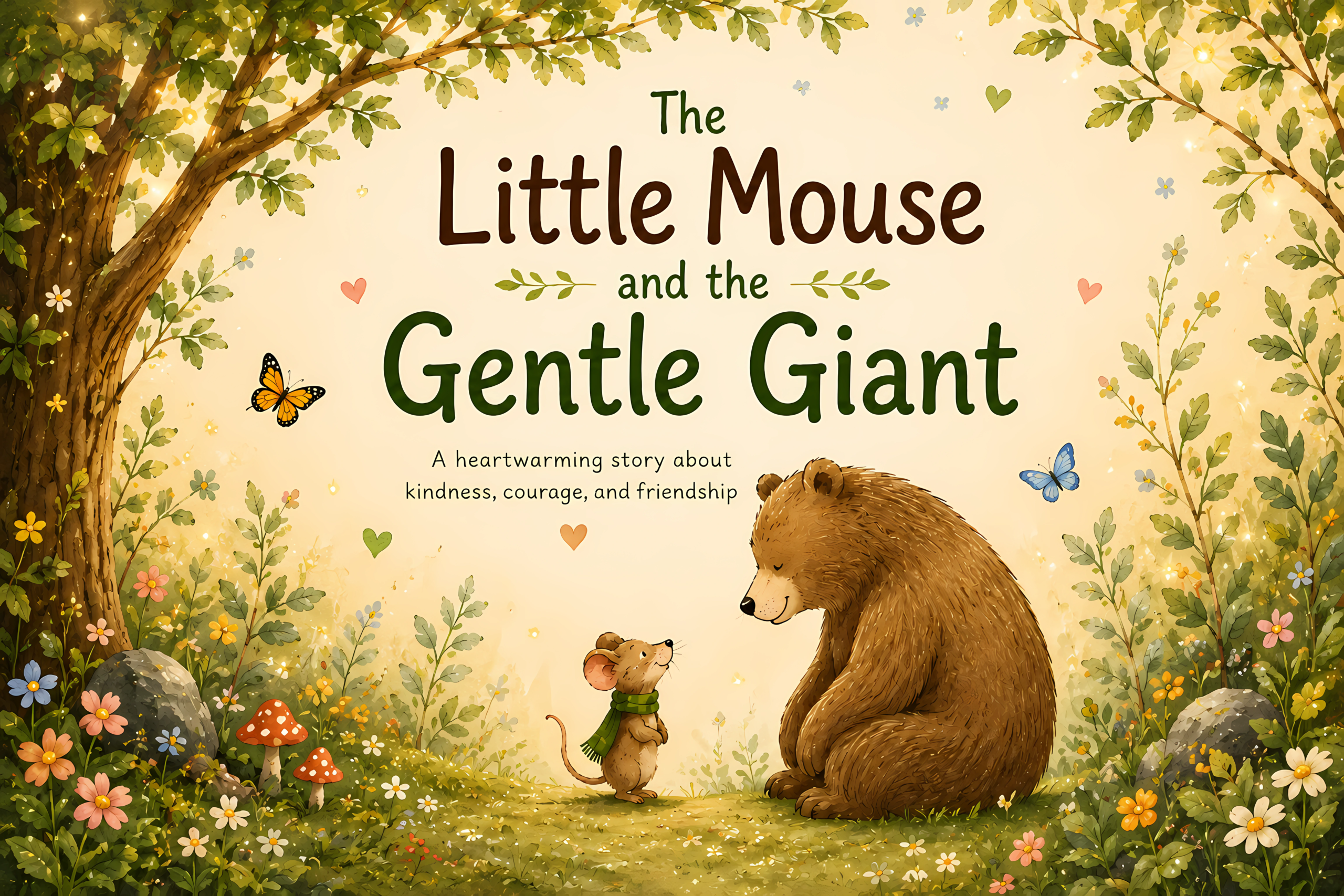The Little Mouse and the Gentle Giant free kids picture book cover