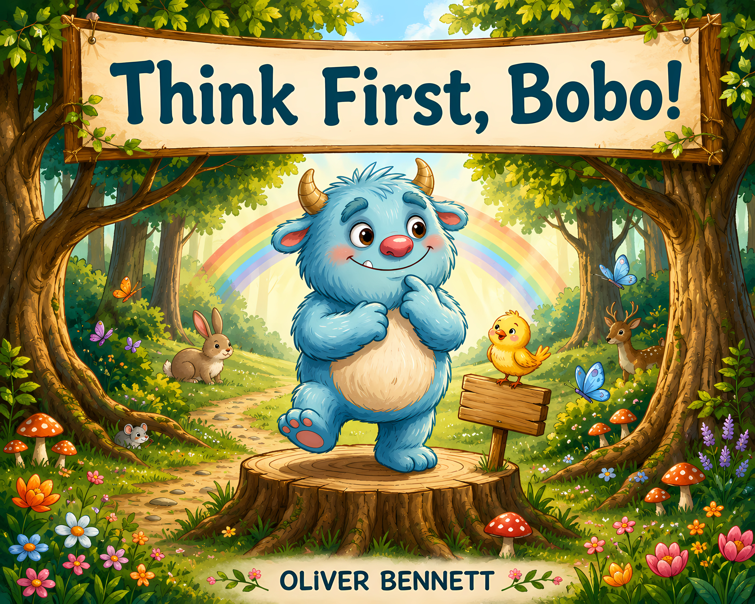 Think First, Bobo free kids picture book cover