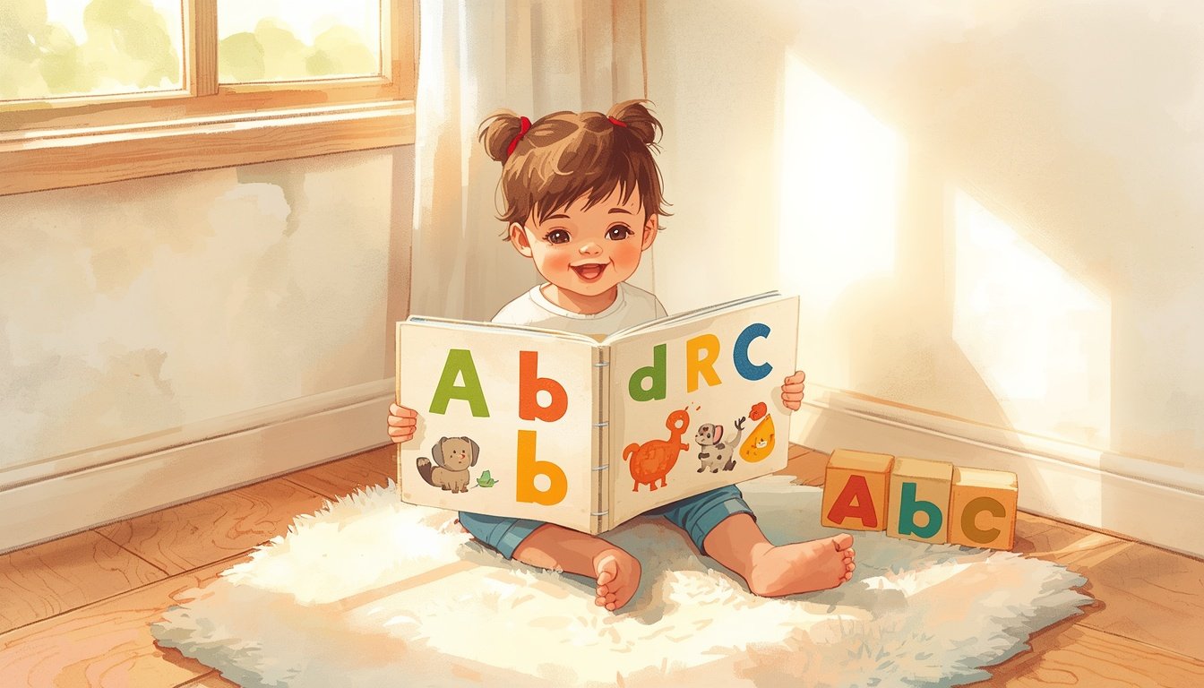 free alphabet books for kids—child learning ABCs illustration