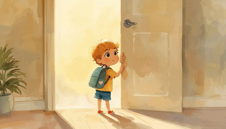 Free courage books for kids — child facing a new challenge illustration