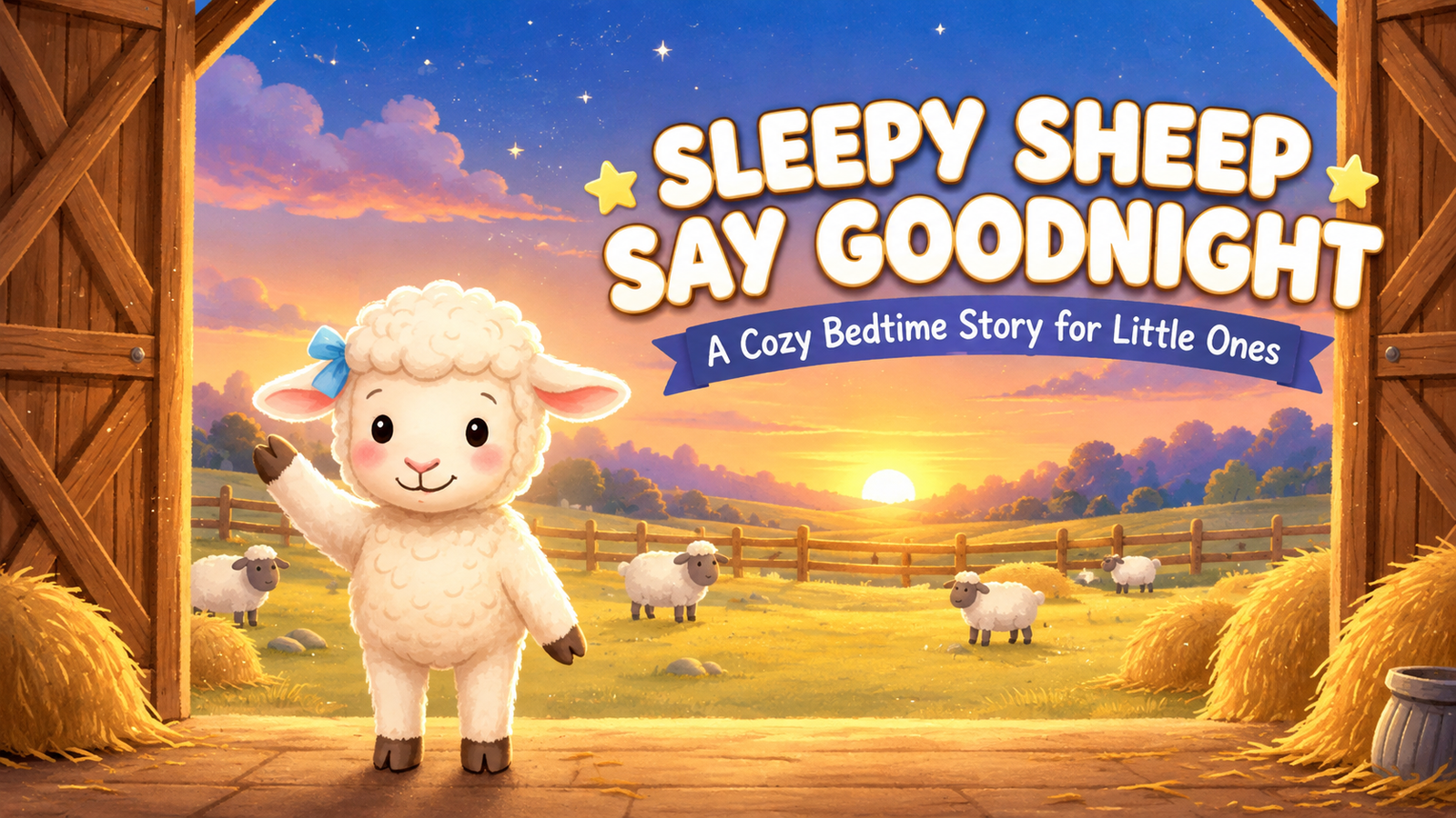 bedtime story for toddlers—Sleepy Sheep Say Goodnight, cover
