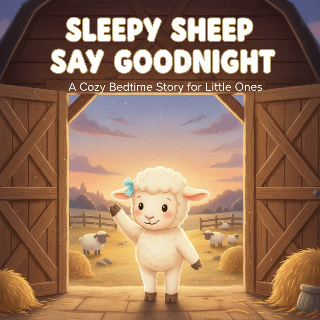 bedtime story for toddlers—Sleepy Sheep Say Goodnight, cover