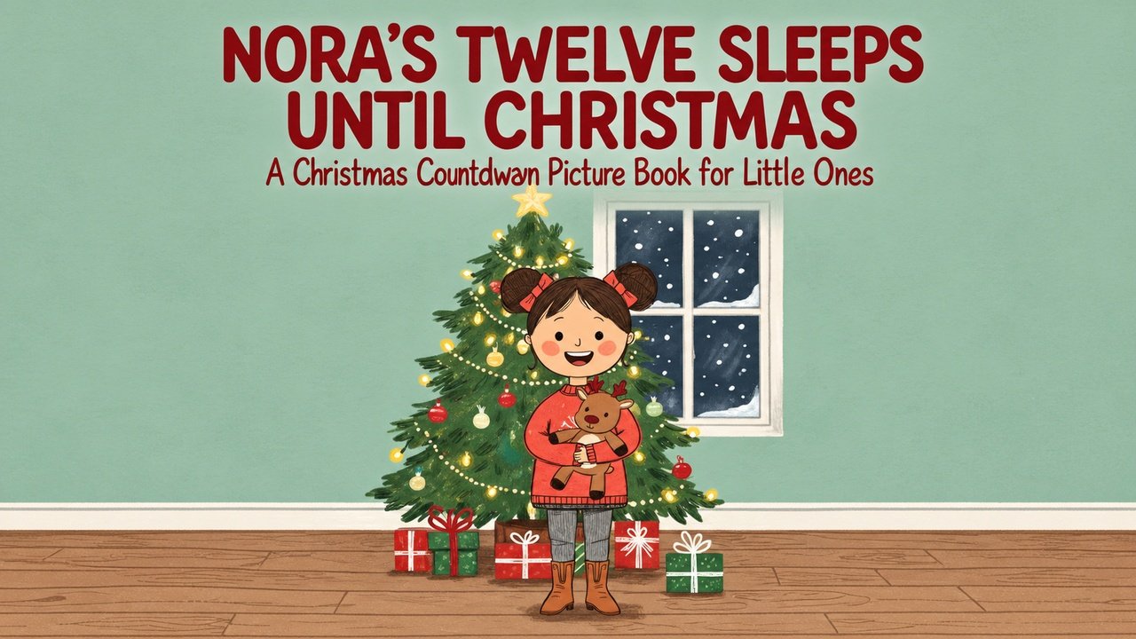 Nora's Twelve Sleeps Until Christmas, a free christmas countdown book for kids cover